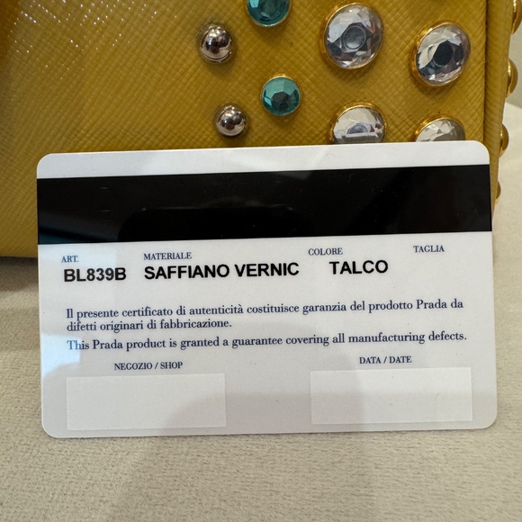 Prada Large Pyramid Top Handle Studded Vernice Saffiano Leather Handbag - Picture 3 of 15